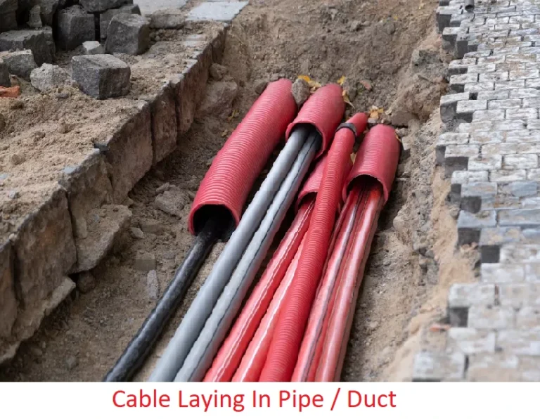 Underground Cable laying in Pipe Or Duct