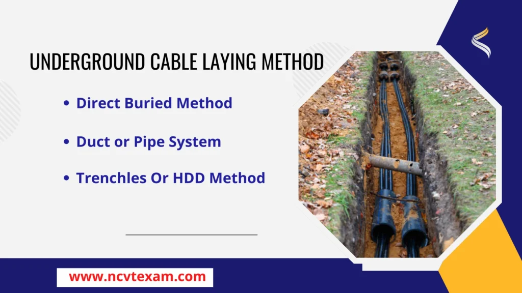 underground cable laying method feature